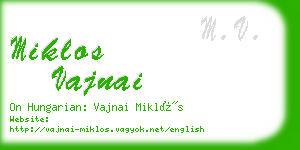 miklos vajnai business card